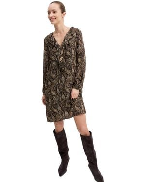 Marella Emmfebe Long-sleeve Ruffle Paisley-print Dress - Multicolor
