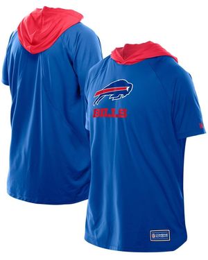 KTZ Buffalo Bills Combine Authentic Hooded Raglan Short-sleeve T-shirt - Blue