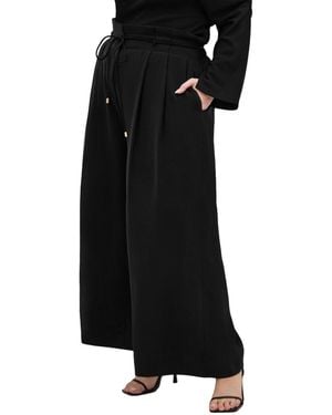 City Chic Plus Size Shania High-rise Wide-leg Pants - Black