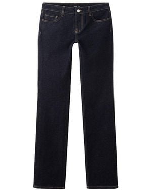 Mango Straight-leg Low-rise Jeans - Blue