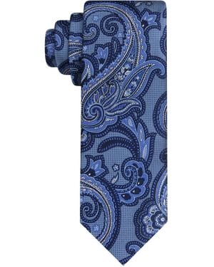 Eagle Van Heusen Textured Paisley Classic Tie - Blue