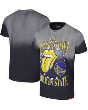 Sportiqe And Rolling Stones X Golden State Warriors Bingham Collab T-shirt - Blue