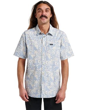 Quiksilver Terra Classic Stretch Short Sleeve Shirt - Blue
