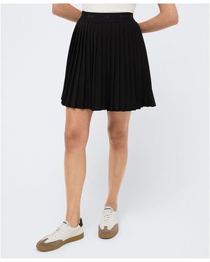 Kenneth Cole Quantum Stretch Pull-on Pleated Skirt - Black