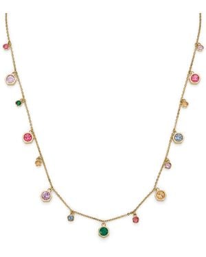 Olivia Burton Mini Droplets Multicolored Charms -tone Stainless Steel Necklace - Metallic