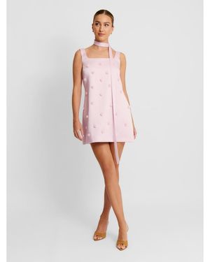 Six Stories Beaded Strappy Mini Dress - White