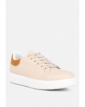 LONDON RAG Enora Comfortable Lace Up Sneakers - White