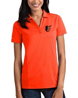 Antigua Baltimore Orioles Tribute Polo Shirt - Orange
