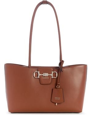 Guess Janie Girlfriend Carryall Handbag - Brown