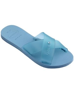 Havaianas Aqua Jelly Slip-on Sandals - Blue