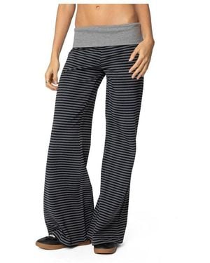 Edikted meggy Striped Fold Over Pants - Blue
