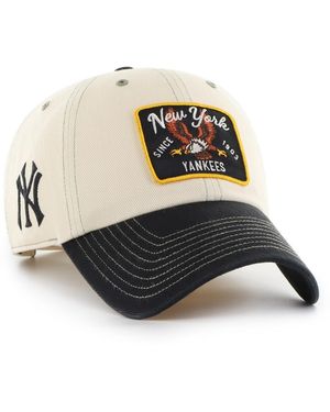 '47 Natural/black New York Yankees Keepsake Collection Clean Up Adjustable Hat