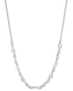 Givenchy Mixed Crystal Statement Necklace - White