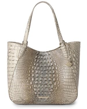Brahmin Aliza Melbourne Large Leather Tote - White