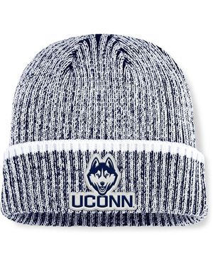 Fanatics Navy/white Uconn Huskies Haze Cuffed Knit Hat - Blue