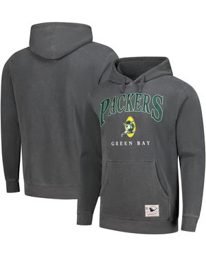 Mitchell & Ness Green Bay Packers Slot Pullover Hoodie - Gray