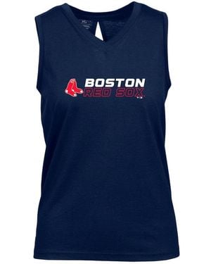 Levelwear Boston Red Sox Paisley Chase V-neck Tank Top - Blue