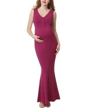 Kimi + Kai Kimi + Kai Maternity Mermaid Maxi Dress - Red