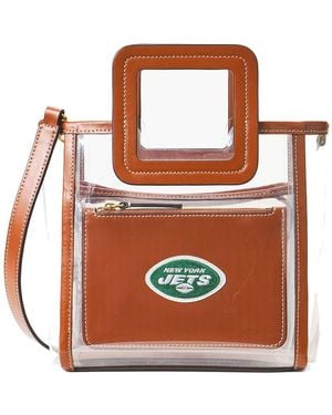STAUD New York Jets Clear Mini Shirley Bag - Orange