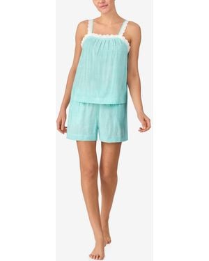 Sanctuary 2-piece Sleeveless Tank Top & Boxer Set - Blue