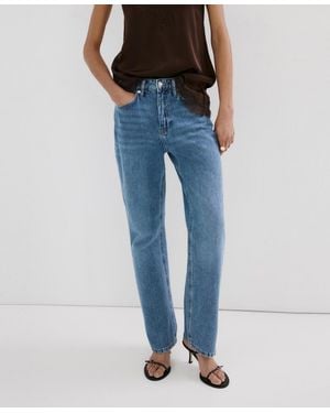 Mango Matilda Medium-rise Straight-fit Jeans - Blue