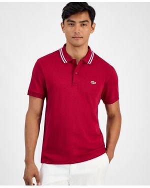 Lacoste Ss Reg Fit Polo W Se - Red