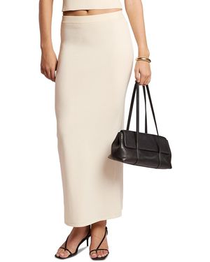 4th & Reckless Kaelin A-line High-waisted Maxi Skirt - Natural