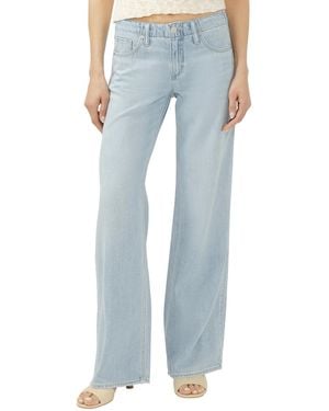 Silver Jeans Co. Suki Mid Rise Curvy Fit Wide-leg Jeans - Blue