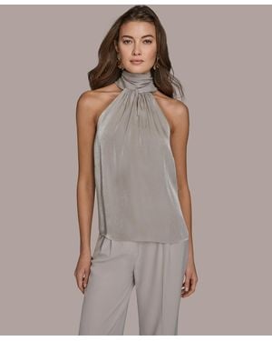 Donna Karan Sleeveless Top - Brown