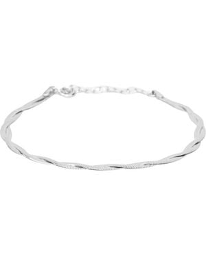 Bearfruit Jewelry 18k Gold Plating Over Sterling Cass Chain Bracelet Trendy Minimalist Jewelry Unique - White