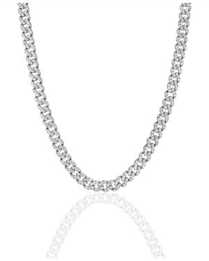 OMA THE LABEL Frosty Link Collection 9mm Necklace - Metallic