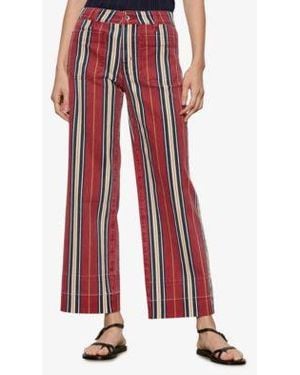 Sanctuary Mid Rise Wide Leg Stretch Jeans - Red