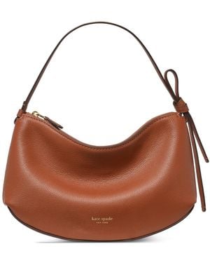 Kate Spade Loop Medium Pebbled Leather Shoulder Bag - Brown