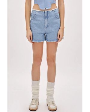 Pcfg High Waist Denim Shorts - Blue
