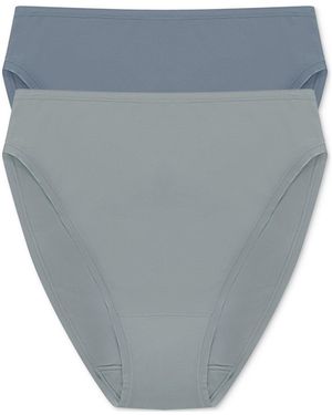 Natori 3-pk. Bliss Bare Cotton High-cut Brief Underwear 772346mp - Gray