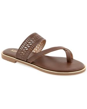 Kensie Mia Flat Sandal - Brown