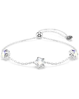 Swarovski Crystal -tone Star Adjustable Bracelet - White