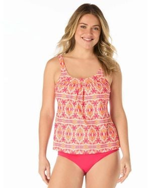 Coco Reef Scoop Neck Pull-on Ultra Fit Tankini Top - Pink