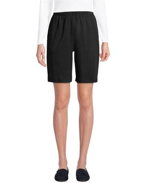 Lands' End Sport Knit High Rise Shorts - Black