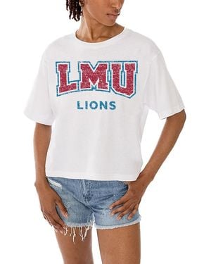 Gameday Couture Loyola Marymount Lions Claim To Fame Boxy Cropped T-shirt - White