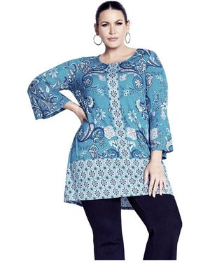 Avenue Betsy Placement Tunic - Blue