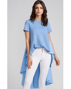Caldwell Collection Piper High Low Short Sleeve Top - Black