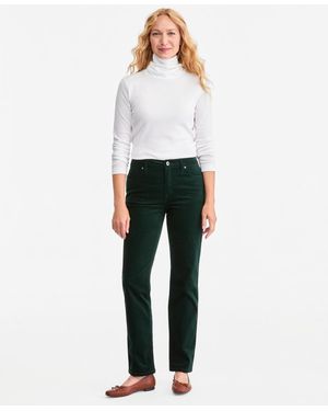Style & Co. Velveteen High-waist Straight-leg Pants - White