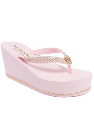 Juicy Couture Slip-on Wedge Sandals - Pink