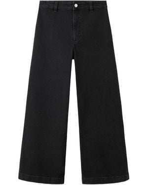 Mango Catherin High-rise Culotte Jeans - Black