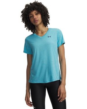 Under Armour Twist Tech V-neck Short-sleeve Top - Blue
