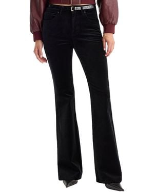 GOOD AMERICAN Good Legs High-waisted Velvet Flare Jeans - Blue