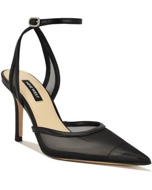 Nine West Gullia Mesh Ankle Strap Dress Pumps - Black