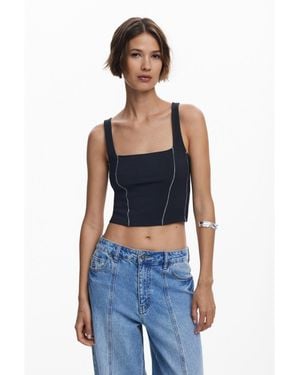 Desigual Denim Tank Top - Blue