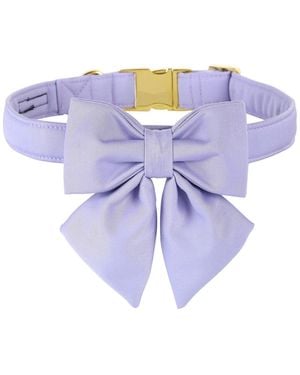Aronkl Plaid Collar With Checkered Bowtie Adjustable Breakaway Collars For All Breeds Comfortable Cotton Birthday Gift - Blue